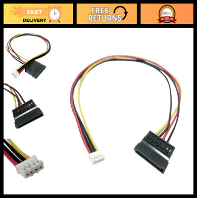 Compact 4-Pin to 15-Pin SATA Power Cable Adapter - 18AWG for All-in-One PC