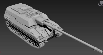 3D printing 1/72 Tank game XM2001 ''Crusader'' self-propelled gun model kit