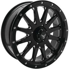 QuadBoss Wagon Wheel 20x7, 4/156, 4+3, Black/Milled RT-GW106207156BMIA