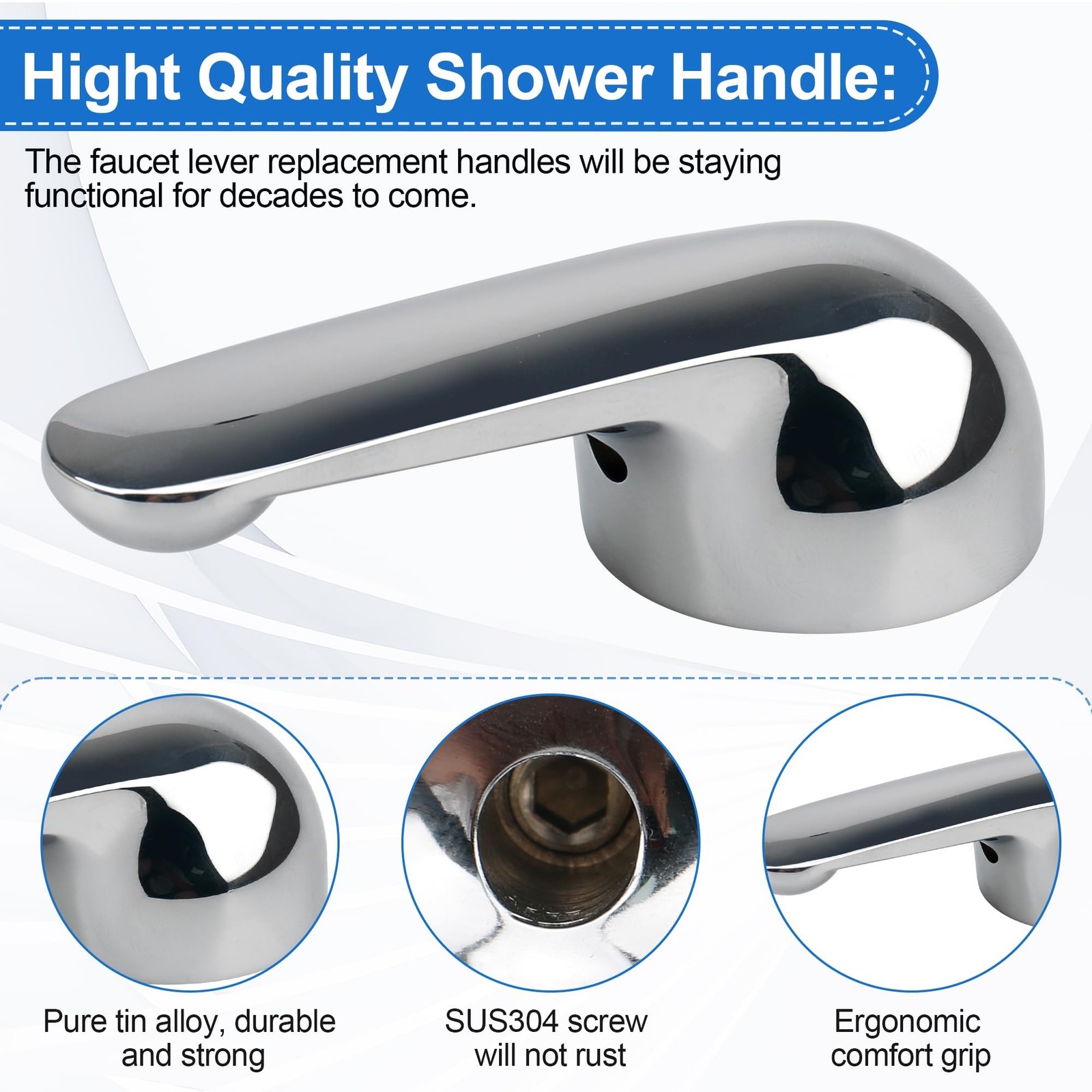 H79 Shower Handle Compatible with Delta Tub & Shower Single Metal Lever Handl...