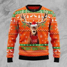Deer Merry Huntmas Hunting Ugly Christmas Sweater, Christmas Ugly Sweater, Chris