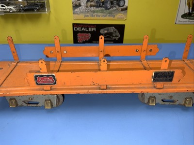 American Flyer 4022 Flatcar Orange Teal Standard Gauge X2625 for
