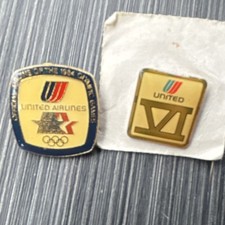 Vintage United Airlines 1984 Olympics Lapel Pins