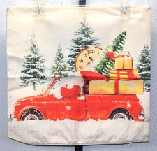Santa Delivering Presents In Convertible Winter Pillow Cover Size 17" X 17" NWOT