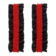 Armband Garter 2pcs Anti-Slip Shirt Sleeve Holder Red on Black Color