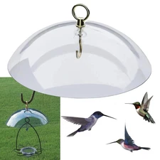 10" Clear Plastic Feeder Weather Guard and Squirrel Baffle for Wild Bird Feeder