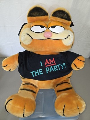 Vintage 1981 HUGE Garfield Plush I Am The Party Dakin w/Store Tag RARE HTF Read