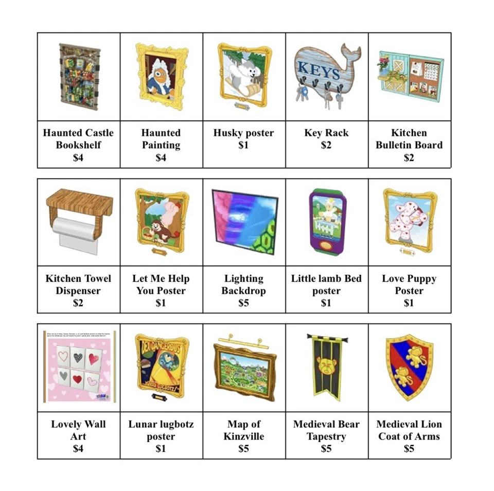 Webkinz Classic - VIRTUAL ITEM(S) - Walls/Floors & Decor - PICK ONE - Image 3 of 4