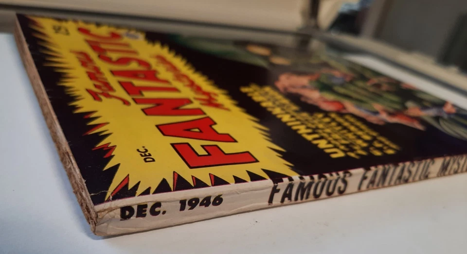 Famous Fantastic Mysteries Dec 1946 VG+ 4.5, Finlay Classic Skull Quite Nice - Image 3 of 4