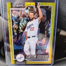 Clayton Kershaw 2026 Topps Series 1 #22 Yellow Rainbow Foil /399 - Dodgers