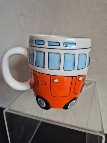 Camper Van Mug in Orange and White VW (V4) - Picture 6 of 11