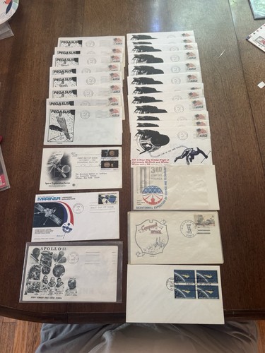 NASA Lot 26 First Day Covers-1965 Pegasus (8) & GT-4 Space Walk (12) Apollo 13
