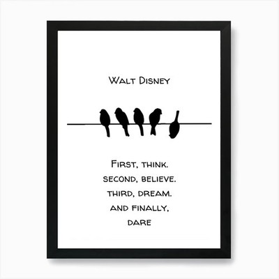 First Think, Second Dream, Endlich gerahmtes Wandbild Poster Leinwanddruck Bild