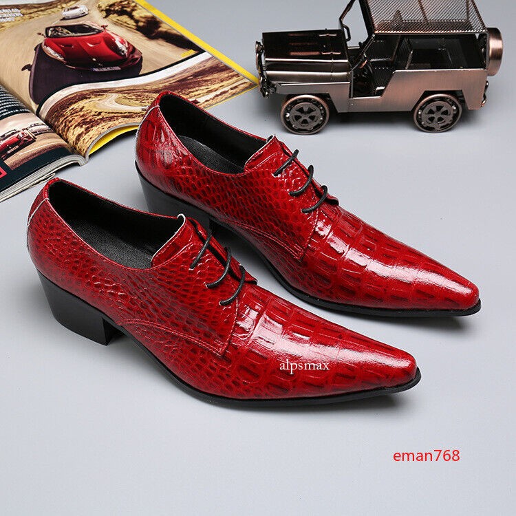 SAOLA Scarpe da sposa stringate con tacco cubano a punta da uomo in vera pelle scarpe eleganti formali