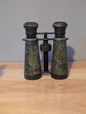 Antique Brass Field Glasses with Case
