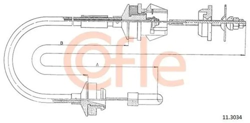 Cable del embrague 11.3034 COFLE para PEUGEOT 205 II 205 I Descapotable 205 I - Imagen 1 de 1
