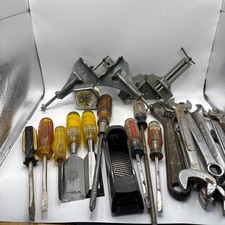 Vintage Hand Tool Lot Stanley Craftsman Chisels Wrenches Screwdrivers Clamps Vintage Hand Tool Lot Stanley Craftsman Chisels Wrenches Screwdrivers Clamps