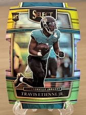 2021 Panini Select - Yellow/Green Prizm Rookie Die-Cut - Travis Etienne Jr. #54