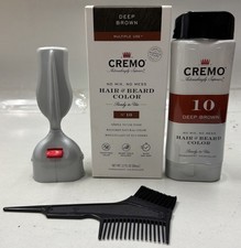cremo hair  beard color 10 deep brown 2.7oz ea no box
