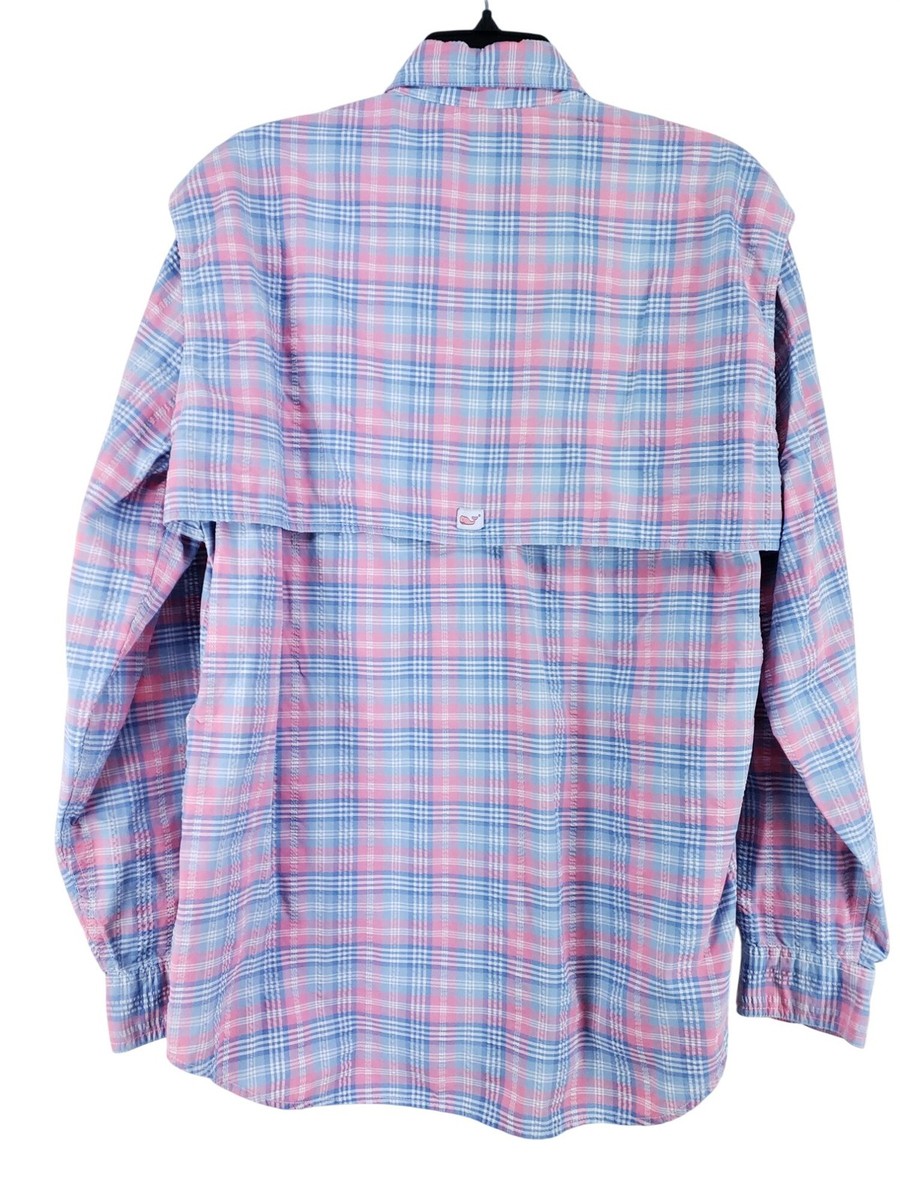 Vineyard Vines Vented Harbor Shirt Men's Size Medium Pink Plaid | eBay