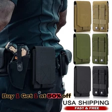Tactical Molle Cell Phone Pouch Army Holster Case Waist Pouch Bag for Smartphone