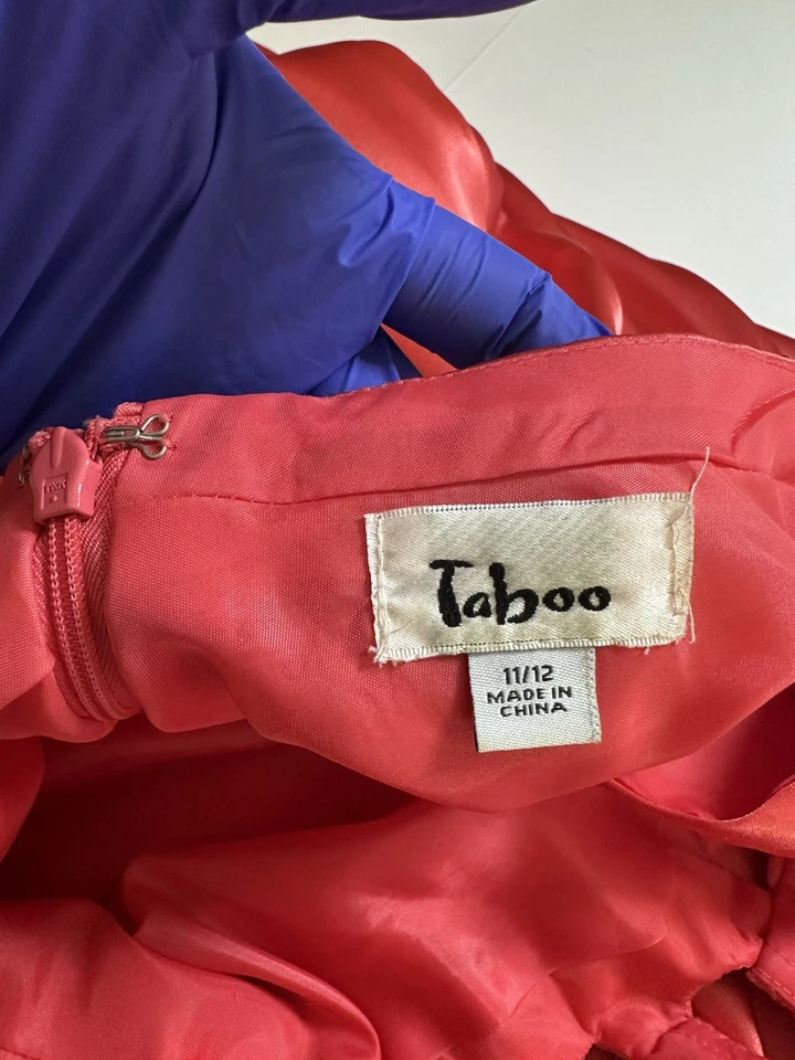 Vestido de graduación Taboo cuello halter naranja talla 10/12 Foto 3 de 4