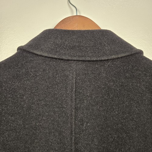 Brooks Brothers Men's Wool Cashmere Coat XXL Black Zip Button Front Jacket - Picture 11 of 14