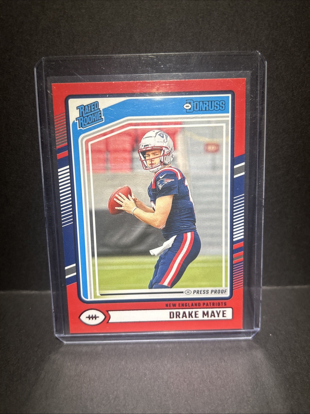 2024 Panini Donruss - Rated Rookie Drake Maye #379 Press Proof Red (RC)