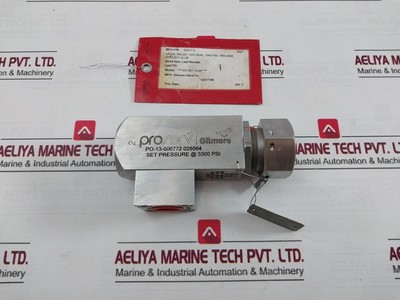 GILMORE 22511-3 Relief Valve 3/4 NPT Ver 018 1850 4500 PSI