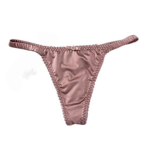 Color For Women For Girl Women Thong Satin Briefs Female Lingerie Bow Panties - Picture 6 of 22