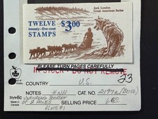 Scott # BK 152 PL# 1   MNH   Complete Booklet 2026 Scott Catalogue Value $ 6.60