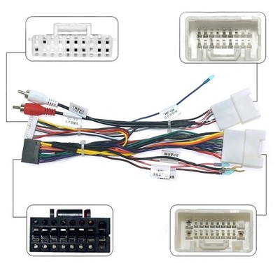 Car 16pin Audio Wiring Harness With Canbus Box For Mitsubishi Outlander Pajero