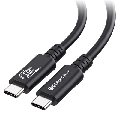 Cable Matters [USB-IF zertifiziert 20Gbps lang USB 4 2m, schwarz 
