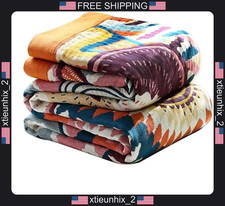 Boho Cotton Throw Blanket 50x60 Inches Soft Decorative Bed Sofa Cover