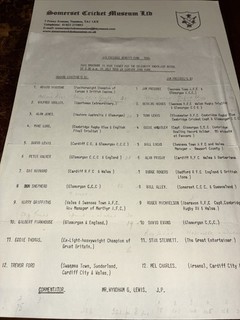 Jim Pressdee XI v Howard WInstone's XI Benefit Fund Scorecard