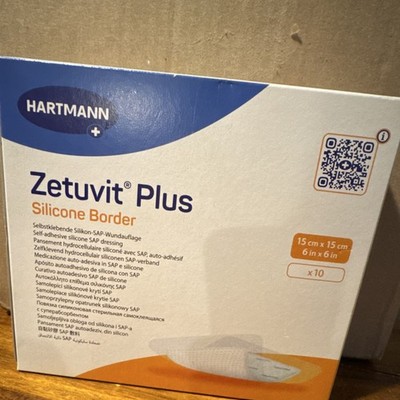 Hartmann Zetuvit Plus Silicone SAP Dressings 15cm x 15cm (6in x 6in) 9pc 
