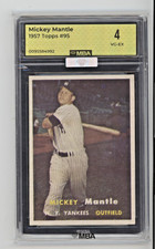 1957 Topps Baseball #95 Mickey Mantle Yankees MBA 4 SILVER DIAMOND Centered