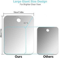 Fogless Shower Mirror with Hook - Anti-Fog Shaving Solution