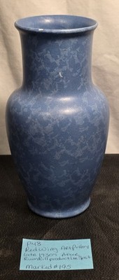 1930s Redwing Art Pottery Blue Stipple  Collectable