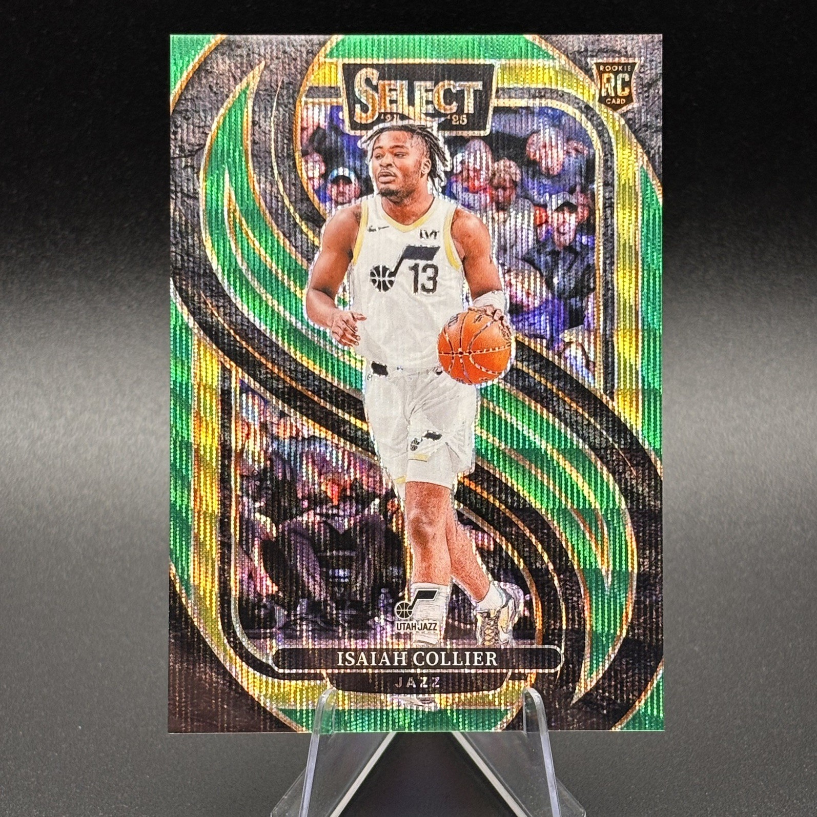 2024-25 Panini Select Isaiah Collier RC /50 Premier Level Green Wave Utah Jazz