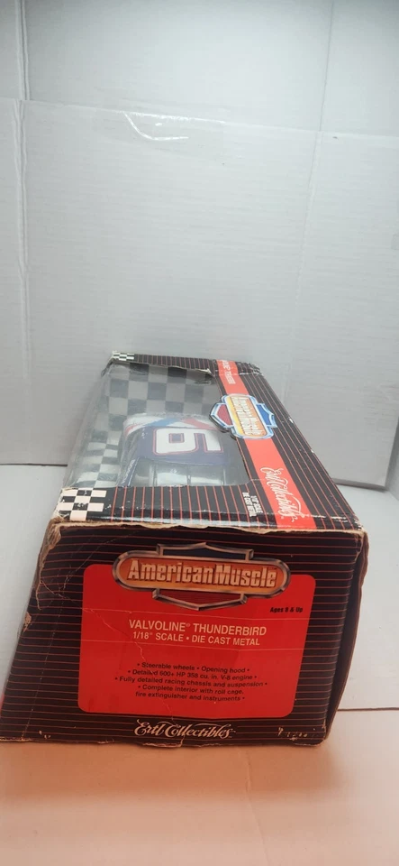 Vintage Mark Martin #6 Valvoline Ford Thunderbird 1/18 Diecast NASCAR 1995 Box - Image 4 of 4