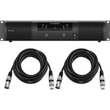 Behringer NX3000 3000W Ultra-Lightweight Class-D Power Amplifier, Bundle with 2x