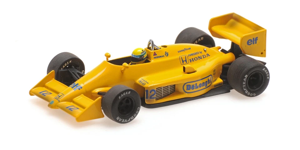 Minichamps 1:43 LOTUS HONDA 99T AYRTON SENNA 1ST WIN MONACO 1987 DIRTY VERSION - Immagine 3 di 3