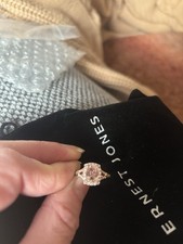 14 Carat Gold Ring Levian. With A Large Morganite, Vanilla & Chocolate Diamonds