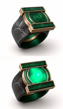 Green Lantern Style LED Ring Any Custom Size Hal Jordan John Stewart DM SIZE