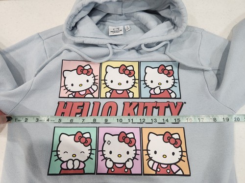 Official Sanrio Hello Kitty Baby Blue Women's Sweat Shirt Size S Hoodie Jacket - Picture 8 of 10