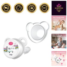 Digital Pacifier Thermometer for Babies - Quick One-Touch Readings  Alerts