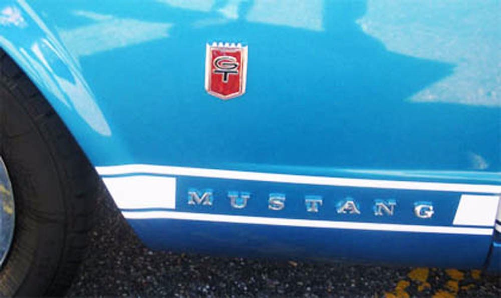 NEW! 1965 - 1966 Mustang GT Emblem Kit FORD Letters, 289 Emblems ...