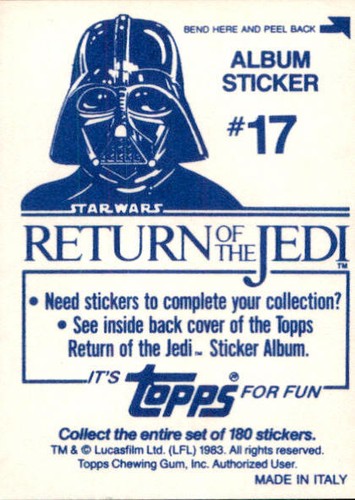 Star Wars ROTJ Trading Card Sticker Album Complete Your Set You Pick 1983 Topps - Bild 35 von 355