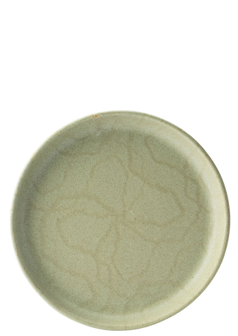 Maze Kale Porcelain Walled Plate Round Dinner Serving Plate 7""(17.5Cm) Pack Of 6
